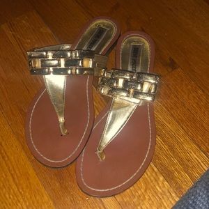 Gold Steve Madden sandals. Size 6